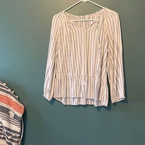 Old Naby striped peplum-style top
